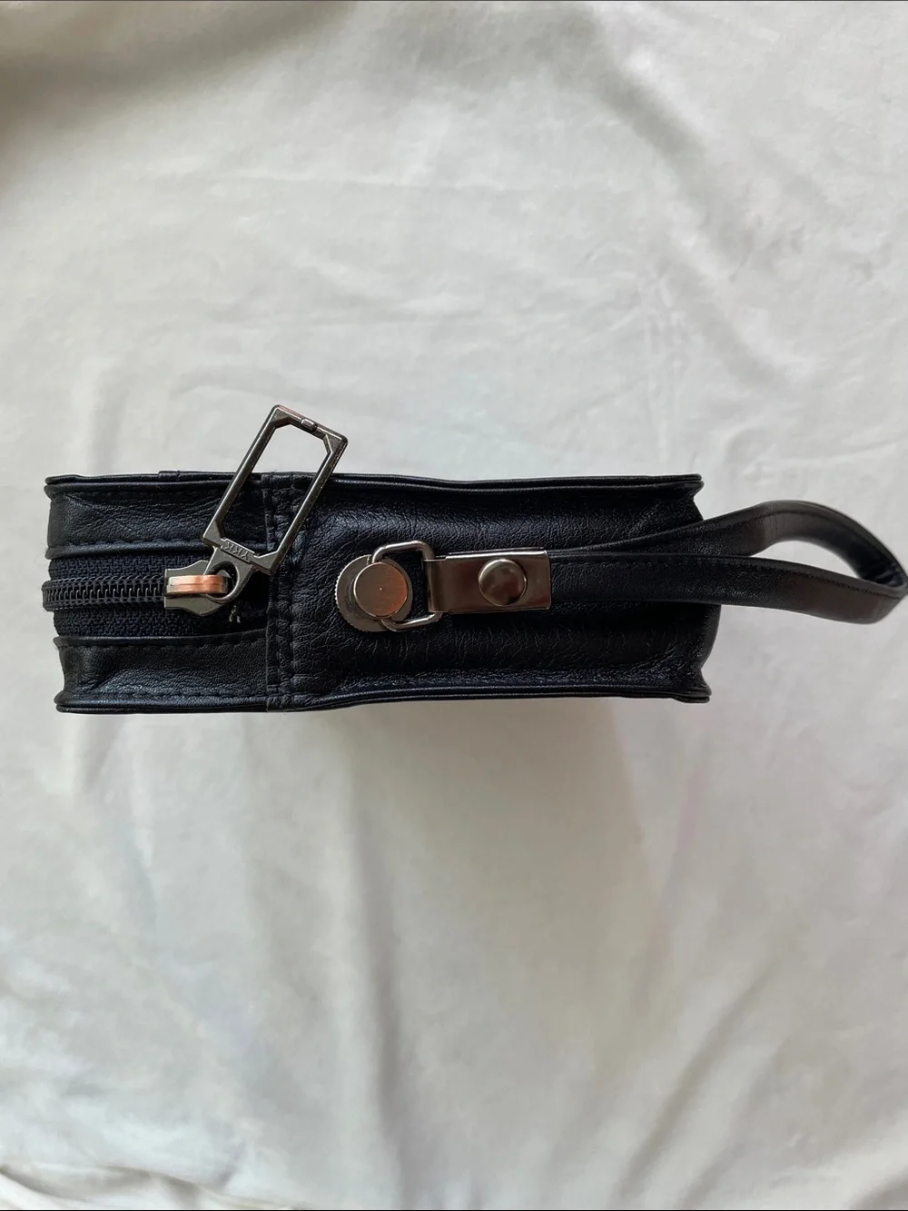 Rare New Vintage Maruem Japan Men's Leather Wristlet Carry All Bag Pouch Wallet